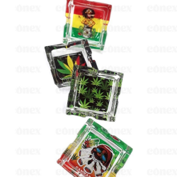 Cenicero de Vidrio Hoja...